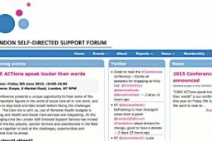 The London Self-Directed Support Forum website by AlbanyWeb.