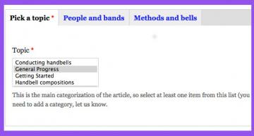 Easy category selection makes menus automatic on albanyweb websites