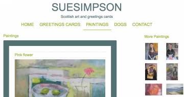Sue simpson website for artists by AlbanyWeb