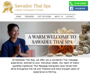 hompage for Sawadee Thai spa website by AlbanyWeb