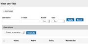 AlbanyWeb's simple interface for managing users.