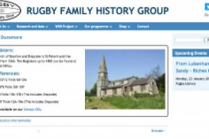Rugby Family History sample parish listing