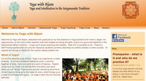 Yoga with Bijam yogawebs site by AlbanyWeb
