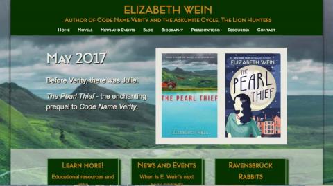 Refreshed website for Elizabeth Wein by AlbanyWeb