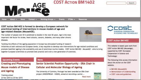 MouseAGE COST Action website by AlbanyWeb